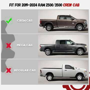 PARTZER Floor Mats | 2019-2024 RAM 2500/3500 Crew Cab | All-Weather Protection