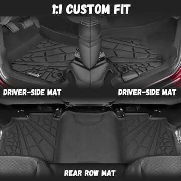 PARTZER Custom Fit Floor Mats for 2019-2024 RAM Trucks