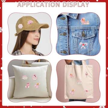 9 Pcs Christmas Iron On Patches for Clothes