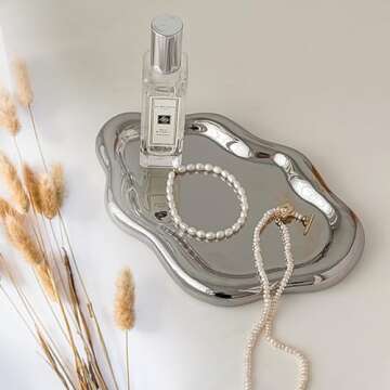 Ceramic Jewelry Dish for Women, Jewelry Tray Trinket Dish, Cloud Jewelry Holder Plate, Watch Keys Tr...