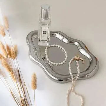 Ceramic Jewelry Dish for Women, Jewelry Tray Trinket Dish, Cloud Jewelry Holder Plate, Watch Keys Tr...