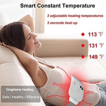 Cordless Heating Pad for Pain Relief - 3 Heat Levels