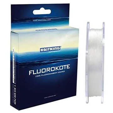 KastKing FluoroKote Fishing Line 100 Percent Pure Fluorocarbon Coated 4LB 300Yds 274M Premium Spool Clear