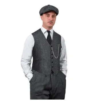 TOGROP 1920s Men's Costume Set with Vest Accessories