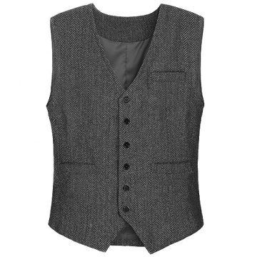 TOGROP 1920s Men's Costume Set with Vest Accessories