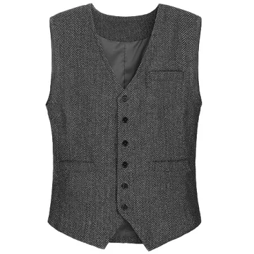 TOGROP 1920s Men's Costume Set with Vest Accessories