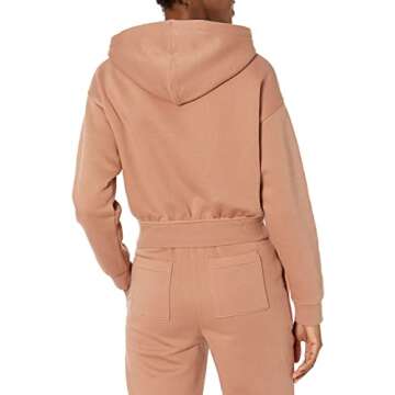 Amazon Essentials Women's Cropped Pullover Sweatshirt - Light Brown, Plus Size