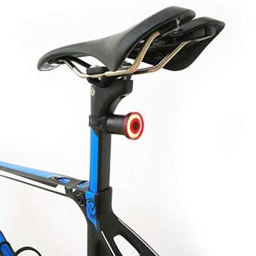 Nkomax Smart Bike Tail Light with Extra Straps (New Installation Method)