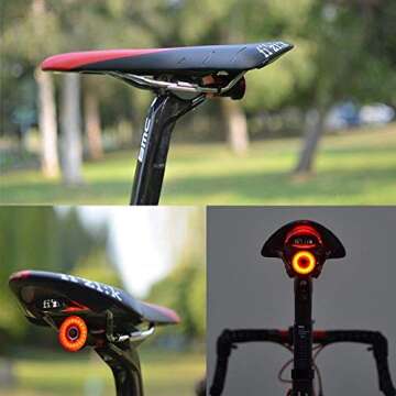 Nkomax Smart Bike Tail Light with Extra Straps (New Installation Method)