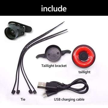 Nkomax Smart Bike Tail Light with Extra Straps (New Installation Method)