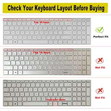 2PCS Keyboard Cover for HP Laptop 15.6 15-dw 15-dy 15-ef 15-da/db 15t-dy200 15t-dw300 15-dy2703dx, 1...
