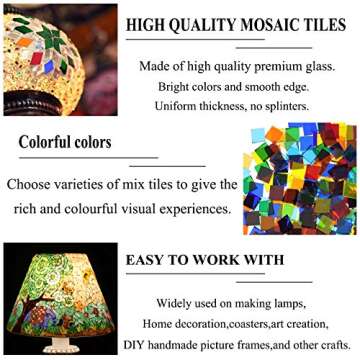 Csdtylh 1100 Pcs Mosaic Tiles for Creative Crafts