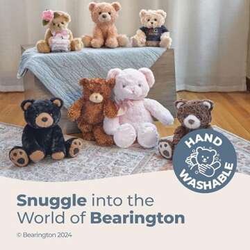 Bearington Curlie Plush Teddy Bear - Perfect Cuddly Companion