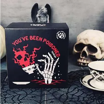 You've Been Poisoned Tea Cup and Saucer Set - Witchy Gifts, Goth Gifts For Women, Spooky - Funny Gifts For Women, Female Friend Gift Ideas, Funny Mug