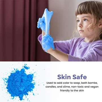 CHEAPART Mica Powder 60 Colors Epoxy Resin Dye Shimmer Pigment Powder Makeup Soap Making Bath Bombs Candle Dye Lip Gloss Nails Polish Slime DIY Crafts Paints Jewelry