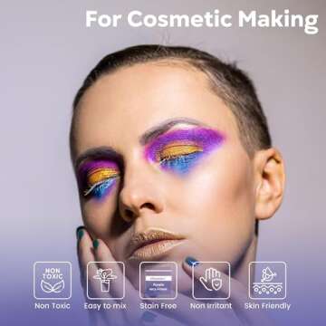 CHEAPART Mica Powder 60 Colors Epoxy Resin Dye Shimmer Pigment Powder Makeup Soap Making Bath Bombs Candle Dye Lip Gloss Nails Polish Slime DIY Crafts Paints Jewelry