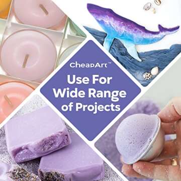 CHEAPART Mica Powder 60 Colors Epoxy Resin Dye Shimmer Pigment Powder Makeup Soap Making Bath Bombs Candle Dye Lip Gloss Nails Polish Slime DIY Crafts Paints Jewelry