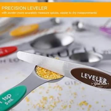 Magnetic Measuring Spoons Set of 8 - Dual Sided & Stackable