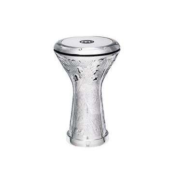 Meinl Percussion Aluminum Doumbek Egyptian Goblet Drum, Hand Hammered — Made in Turkey — Synthetic Head, 2-Year Warranty (HE-3030)