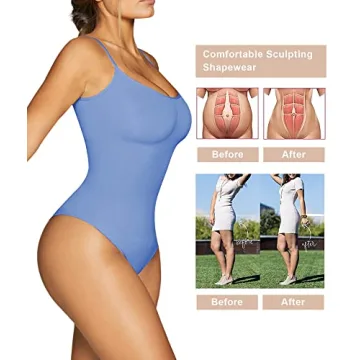 SHAPERX Shapewear Bodysuit with Tummy Control
