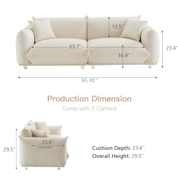 Stylish Hommoo Mid Century Modern Couch for Cozy Spaces