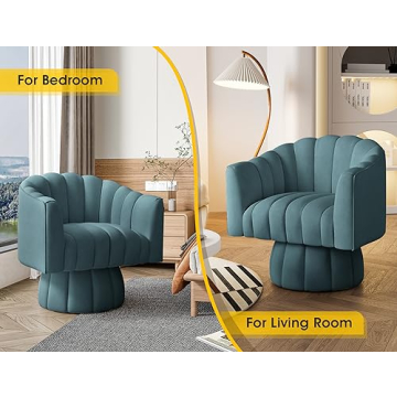 Mid Century Velvet Swivel Accent Chair for Stylish Homes