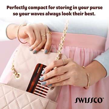 Swissco Tortoise Wet Comb Wide Tooth, brown, 1 ea, (SG_B000TUFLIC_US)