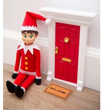 Magic Elf Door - Christmas Elf Door, Holiday Christmas Elf Door
