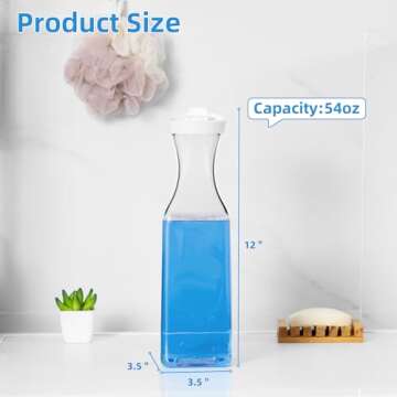 Laundry-Detergent-Dispenser,54oz Fabric Softener Dispenser,Plastic Liquid Laundry Detergent Containe...