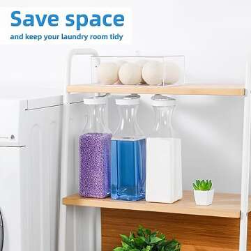 Laundry-Detergent-Dispenser,54oz Fabric Softener Dispenser,Plastic Liquid Laundry Detergent Container,Laundry Detergent Organizer for Laundry Room Organization with 4 Labels,3 Pack