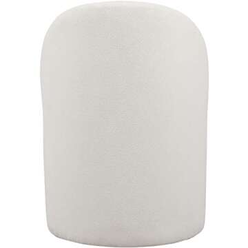 Meridian Furniture 528Cream Hautely Collection Modern | Contemporary Boucle Fabric Upholstered Accent or Dining Chair with Rich Cream Boucle Fabric, 24" W x 26" D x 35" H, Cream