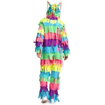 Tipsy Elves Halloween Costumes for Men - Bright Multicolored Pinata Jumpsuit Funny Halloween Costume...