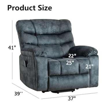 CANMOV Large Power Lift Recliner Chair for Elderly with Massage