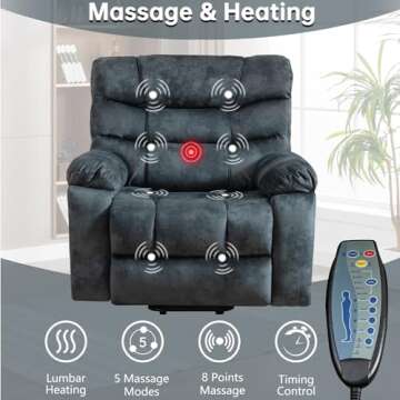 Affordable CANMOV Large Power Lift Recliner for Seniors