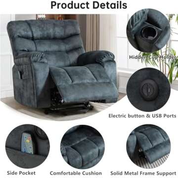 Affordable CANMOV Large Power Lift Recliner for Seniors
