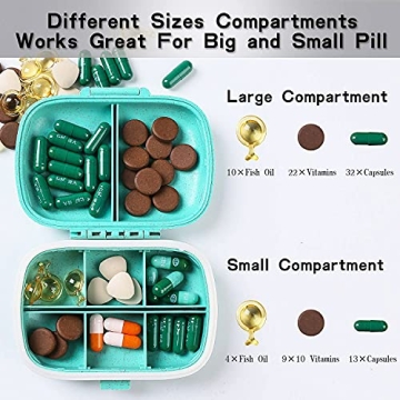 4 Pack Waterproof Pill Organizer - Travel Ready & Stylish