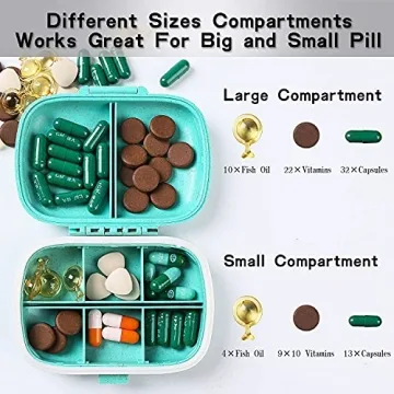 4 Pack Waterproof Pill Organizer - Travel Ready & Stylish