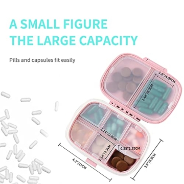 4 Pack Waterproof Pill Organizer - Travel Ready & Stylish