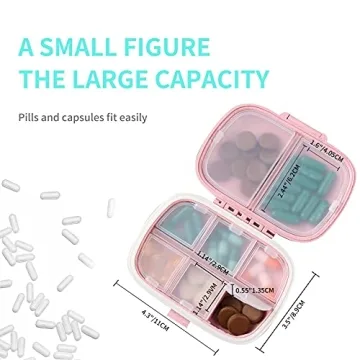 4 Pack Waterproof Pill Organizer - Travel Ready & Stylish