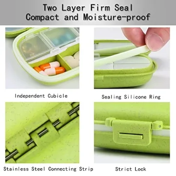 4 Pack Waterproof Pill Organizer - Travel Ready & Stylish