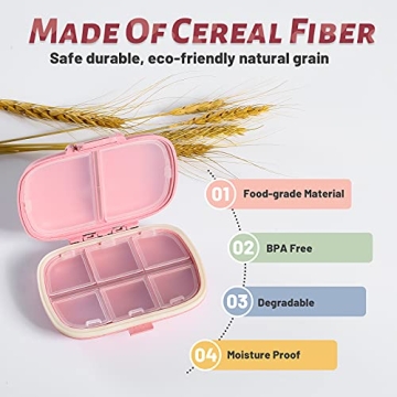 4 Pack Waterproof Pill Organizer - Travel Ready & Stylish