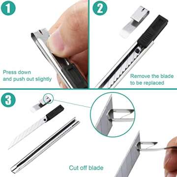 125 PCS Precision Hobby Knife Kit,110 PCS Carving Blades with 2 Handles, 11PCS SK5 Art Blades with 1 Handles, Cutting Board, Steel Rule, Craft Knife Set for DIY Art Work, Scrapbook.