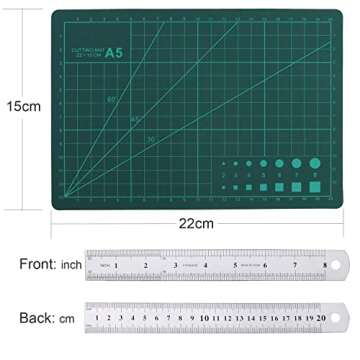 125 PCS Precision Hobby Knife Kit,110 PCS Carving Blades with 2 Handles, 11PCS SK5 Art Blades with 1 Handles, Cutting Board, Steel Rule, Craft Knife Set for DIY Art Work, Scrapbook.