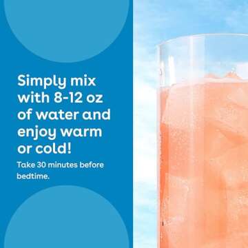 Mixhers Sleep - Sleep Support Drink Mix - With Ashwagandha, Chamomile & Melatonin - For Deep Sleep, Jet Lag & Shift Workers - 15 Packets - Restful Raspberry Flavor