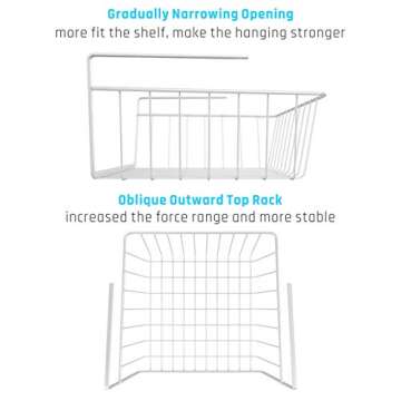 iSPECLE Under Shelf Basket Set for Kitchen Storage Solutions