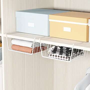 iSPECLE Under Shelf Basket Set for Kitchen Storage Solutions