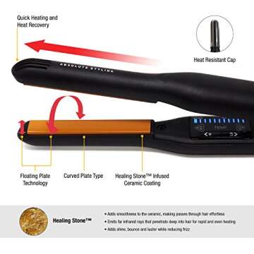 GlamPalm 0.6" Volumizing Ceramic Professional Iron