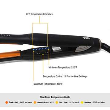 GlamPalm 0.6" Volumizing Ceramic Professional Iron
