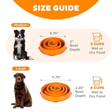 Outward Hound Fun Feeder Slo Bowl for Dogs - Orange