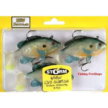 Storm 3" WildEye Live Sunfish Lures - 3 Pack Dual Hooks